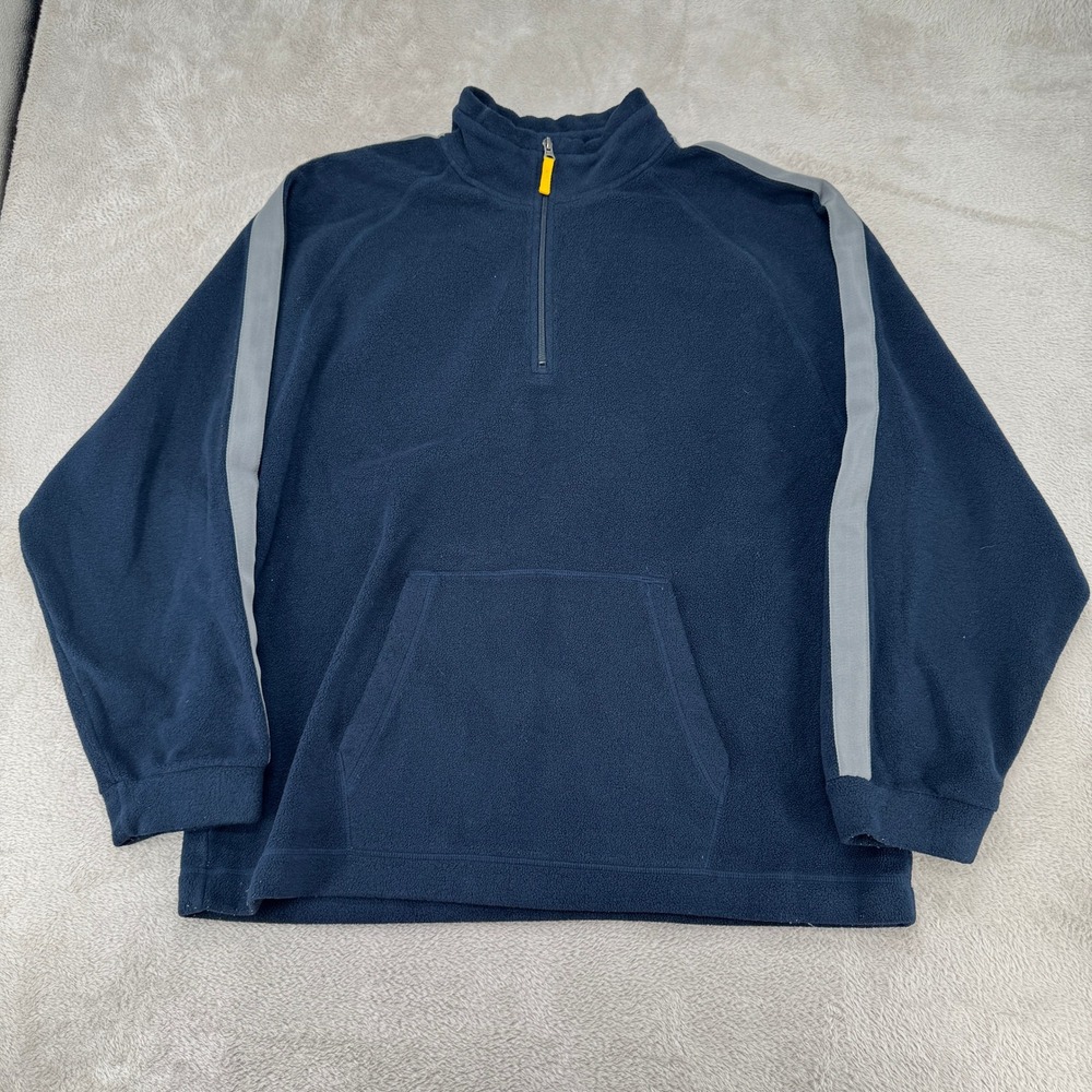 Vintage Y2K Gap Fleece Sweatshirt Mens XL Blue Preowned 1/4 Zip Pullover